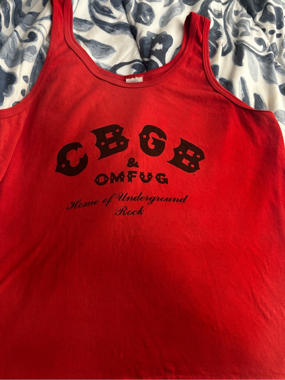 authentic vintage 1980s CBGB tank Ched by Anvil size Large